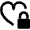 Favorite Heart Lock Icon from Nova Line Set
