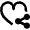 Favorite Heart Share Icon from Nova Line Set