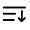 List Arrow Down Minimalistic Icon from Solar Linear Set