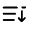 List Arrow Down Minimalistic Icon from Solar Broken Set