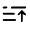 List Arrow Up Minimalistic Icon from Solar Broken Set