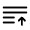 List Arrow Up Icon from Solar Linear Set