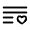 List Heart Icon from Solar Linear Set