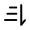 Sort From Top To Bottom Icon from Solar Broken Set