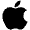 Logo Apple Icon from Ionic Filled Set