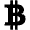 Logo Bitcoin Icon from Ionic Filled Set