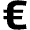 Logo Euro Icon from Ionic Filled Set