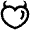 Devil Heart Icon from Atlas Line Set