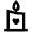 Heart Candle Icon from Atlas Line Set