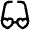 Heart Glasses Icon from Atlas Line Set