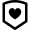 Love Shield Icon from Nova Line Set