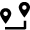 Maps Pin Distance Icon from Nova Solid Set