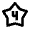 4 Star Icon from Outlined Line - Material Pro Set