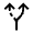 Alt Route Icon from Sharp Line - Material Symbols Set