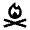 Campfire Icon from Outlined Line - Material Pro Set
