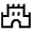Castle Icon from Outlined Line - Material Symbols Set