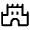 Castle Icon from Rounded Line - Material Symbols Set