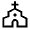 Church Icon from Outlined Line - Material Symbols Set