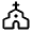 Church Icon from Rounded Line - Material Symbols Set