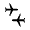 Connecting Airports Fill Icon from Outlined Fill - Material Symbols Set
