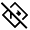 Directions Off Icon from Sharp Line - Material Symbols Set