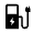 Ev Station Fill Icon from Rounded Fill - Material Symbols Set