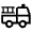 Fire Truck Icon from Outlined Line - Material Symbols Set