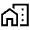 Home Work Icon from Sharp Line - Material Symbols Set