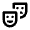 Theater Comedy Icon from Outlined Line - Material Pro Free Set