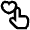 Heart Hand Gesture Icon from Atlas Line Set
