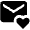 Heart Email Favorite Fill Icon from Outlined Fill - Material Pro Set