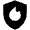 Shield Fire Fill Icon from Outlined Fill - Material Pro Set