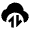 Cloud Transfer Fill Icon from Outlined Fill - Material Pro Set