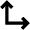 Arrow Bottom Left Corner Icon from Outlined Line - Material Pro Set