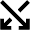 Arrow Crossover Down Icon from Outlined Line - Material Pro Set