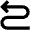 Arrow Curvy Left Up Icon from Outlined Line - Material Pro Set