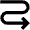 Arrow Curvy Right Down Icon from Outlined Line - Material Pro Set