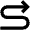 Arrow Curvy Right Up Icon from Outlined Line - Material Pro Set