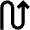 Arrow Curvy Up Right Icon from Outlined Line - Material Pro Set