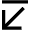 Arrow Diagonal Bottom Left Icon from Outlined Line - Material Pro Set