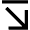 Arrow Diagonal Bottom Right Icon from Outlined Line - Material Pro Set