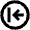 Arrow First Page Circle Icon from Outlined Line - Material Pro Set