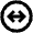 Arrow Fit To Width Circle Icon from Outlined Line - Material Pro Set