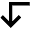 Arrow Left Down Icon from Outlined Line - Material Pro Set