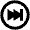 Fast Forward Circle Alt Icon from Outlined Line - Material Pro Set