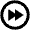 Fast Forward Circle Icon from Outlined Line - Material Pro Set