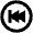 Fast Rewind Circle Alt Icon from Outlined Line - Material Pro Set