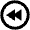 Fast Rewind Circle Icon from Outlined Line - Material Pro Set