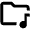Folder Music Alt Icon from Outlined Line - Material Pro Set