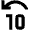 Jump Back 10 Icon from Outlined Line - Material Pro Set